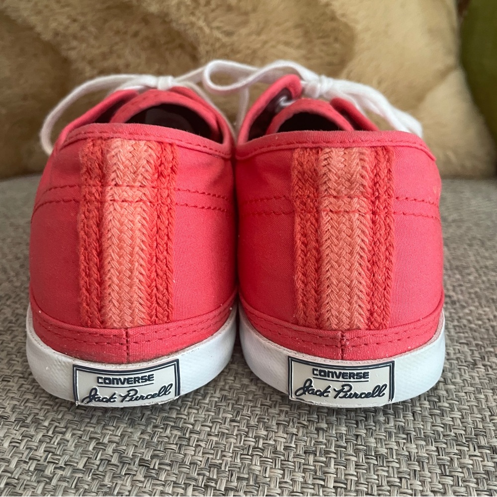 Rare Converse x Jack Purcell Low Top. Red, Sz 7.5